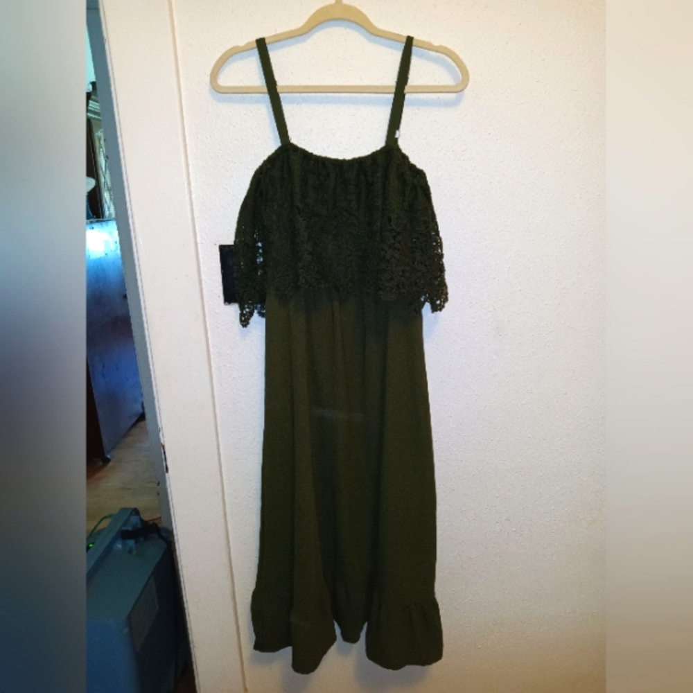 *HP* NWOT SHEIN Olive Green Maxi Dress S